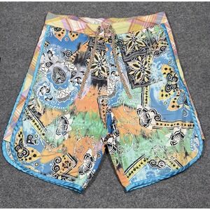 ROBERT GRAHAM Men's Tropical Floral Paisley Board Shorts Swim Wear Size 36